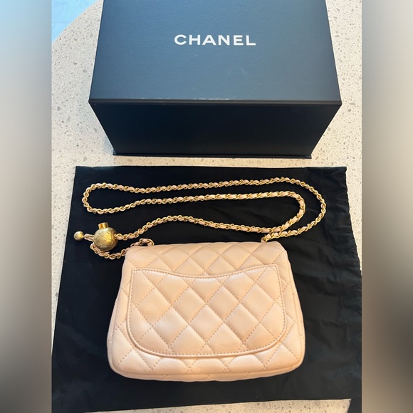 Chanel Light Pink/Cream Mini Flap Bag - Picture 8 of 9